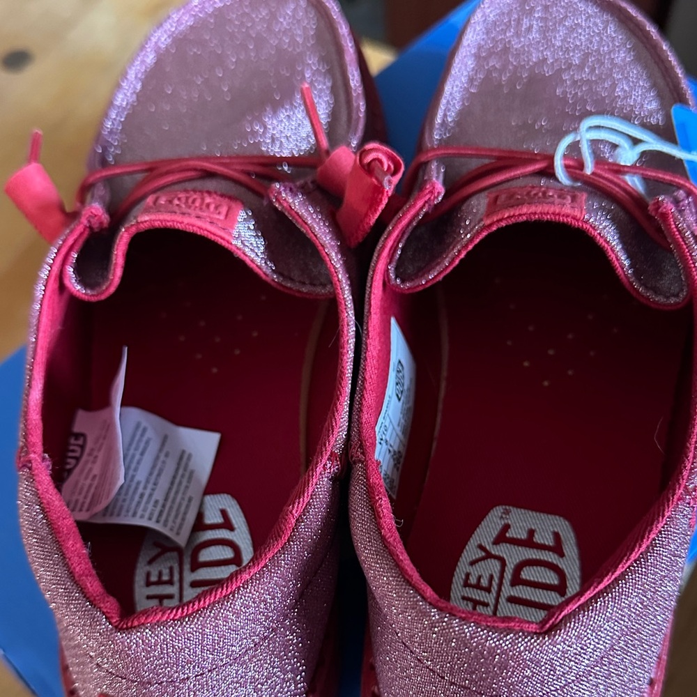 Hey Dude Sparkling Red Loafers - Picture 4 of 5